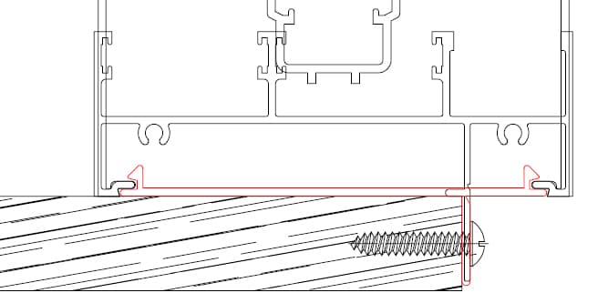 100mm reveal adaptor to suit KlassicView, rendered view