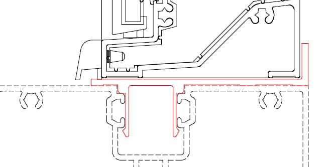 CSGJL1 jalousie adaptor for 100mm CSG, rendered view