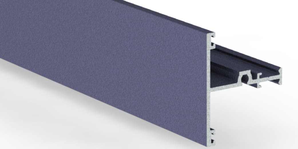 50mm double glazed midrail profile, rendered view