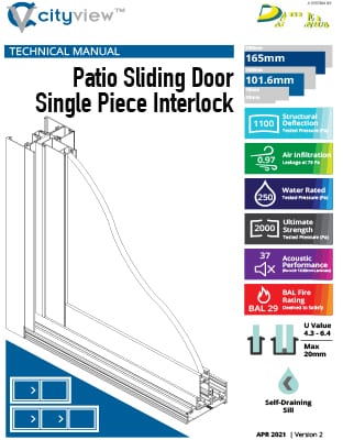 CityView Single Interlock Patio Door Technical Manual April 2021 (compressed)-1