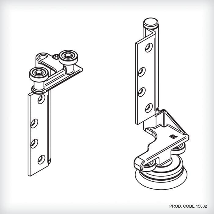 BOTTOM ROLLING END GUIDE SET RIGHT HAND - Darley Aluminium