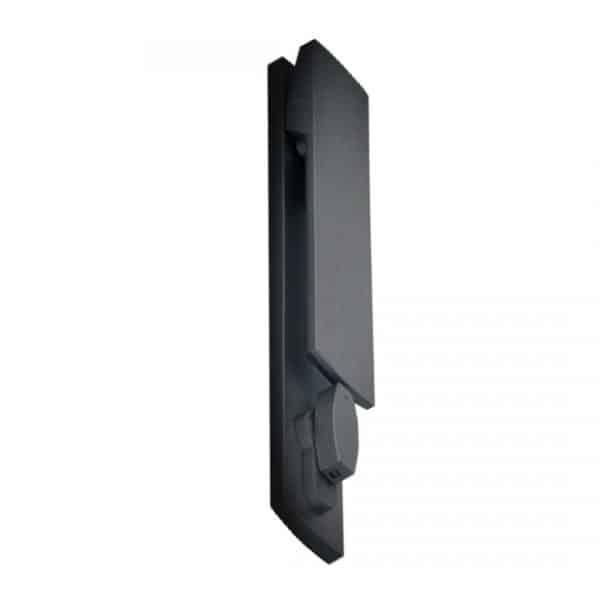 image presents BRIO 286 DUAL POINT LOCKING HANDLE-ZINC-BLACK PCOAT
