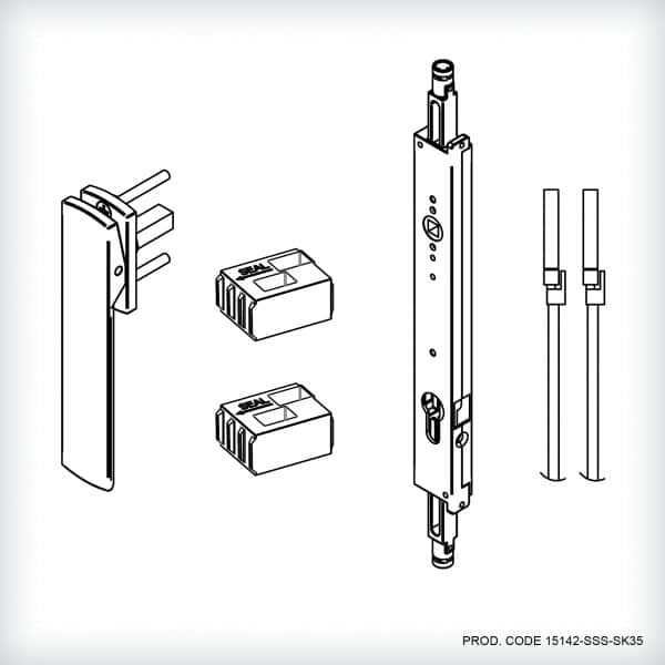 Image presents Brio 286 Dual Point Kit 3.5m, Non-locking - Ssteel