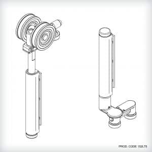 image presents END HANGER SET-LEFT 75KG-SS (SUIT HV DR)