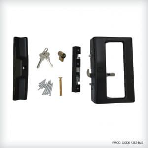 Image presents Yarra Single Beak Sliding Patio Lock Single Cyl 16mm Catch Black