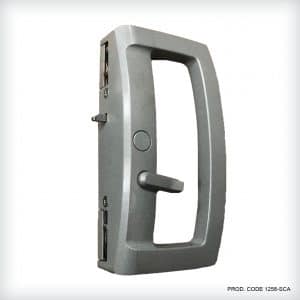 Image presents Yarraview Edge Sliding Door Lock, Silver Clear Anotec-16mm